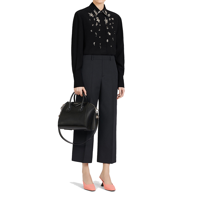 【包税】Givenchy/纪梵希 2021年新款女士黑色中性羊毛短裤BW50M612JF-001
