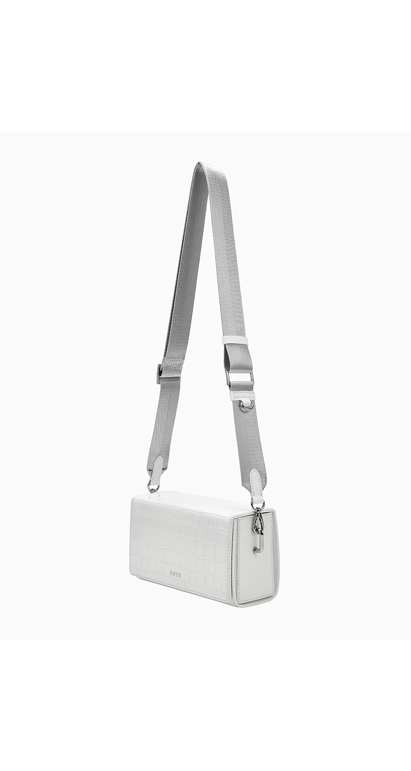 [21春夏]bbyb/bbyb lucio mio系列韩版男女同款白色斜挎包