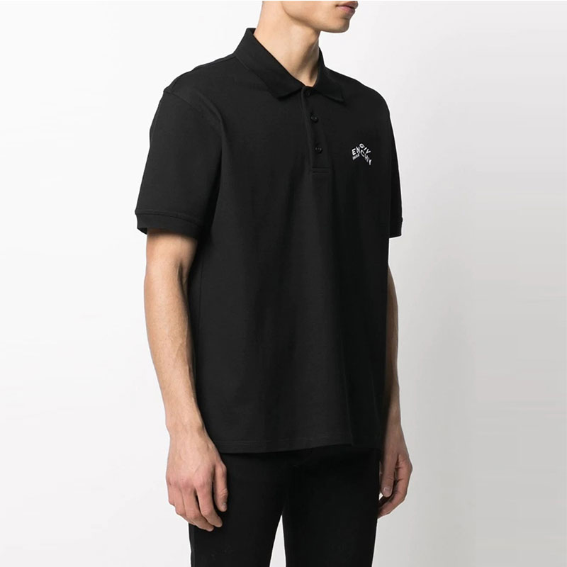 【包税】givenchy/纪梵希 男装 品牌字母logo 男士黑色棉质短polo bm