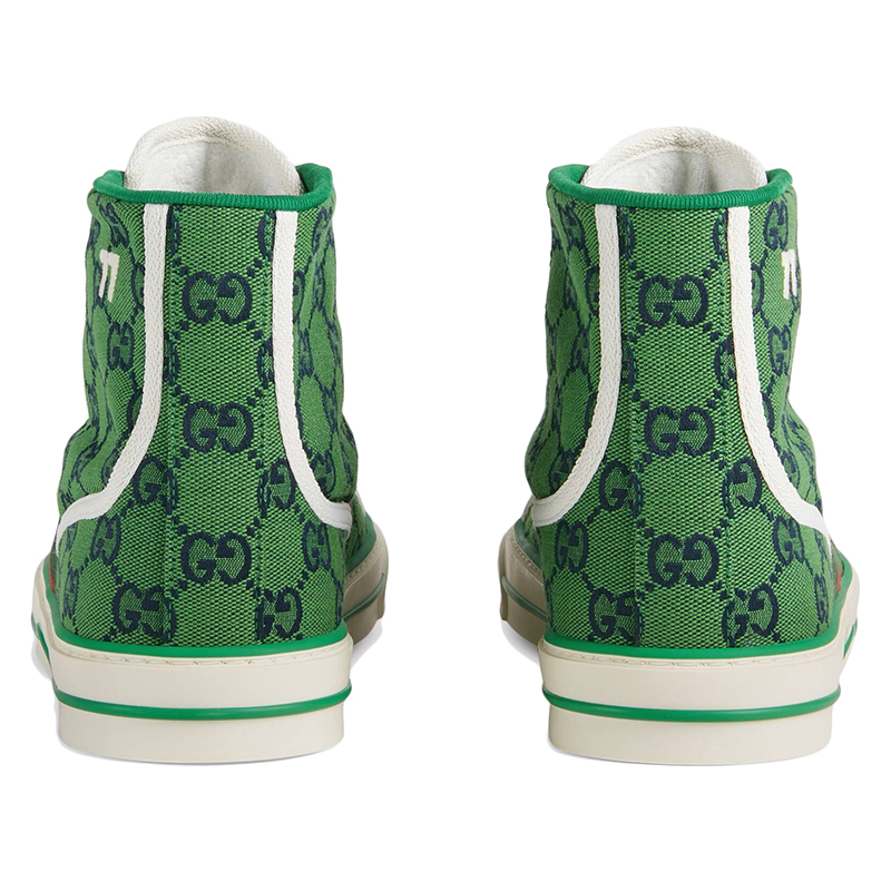 【包税】gucci/古驰 2021年新款 gucci tennis 1977 gg男士绿色帆布