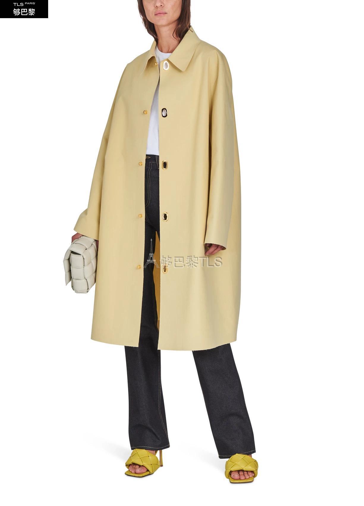 【包邮包税】 bv葆蝶家 21年春夏 女士 风衣 防水长款棉大衣 bot84658