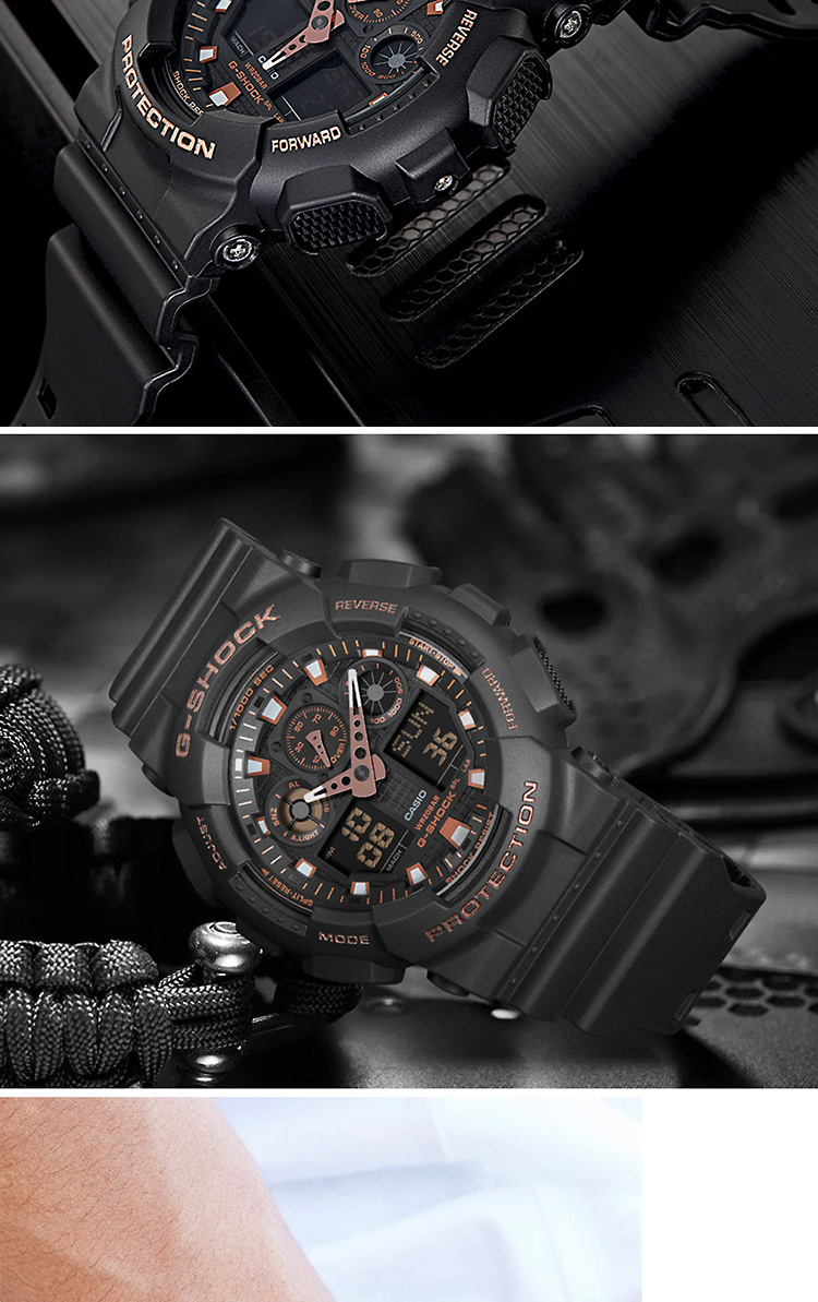 CASIO/卡西欧 G-SHOCK系列运动时尚防水男表GA-100GBX-1A4PR