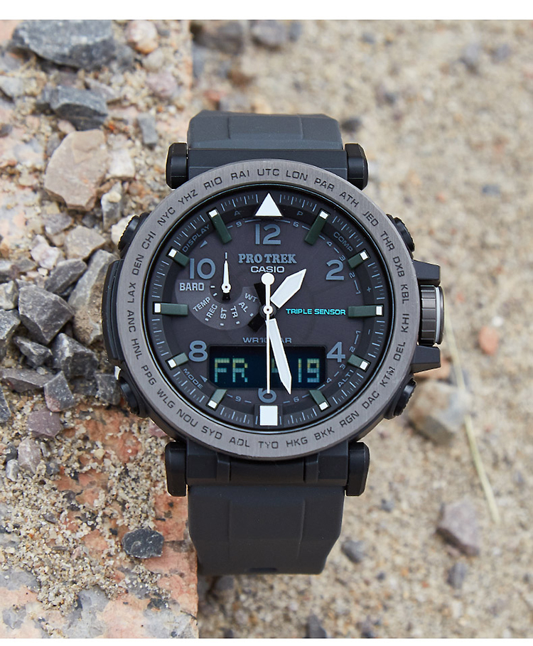 CASIO/卡西欧 PROTREK登山系列太阳能动力多功能防水男表PRG-650Y-1PR