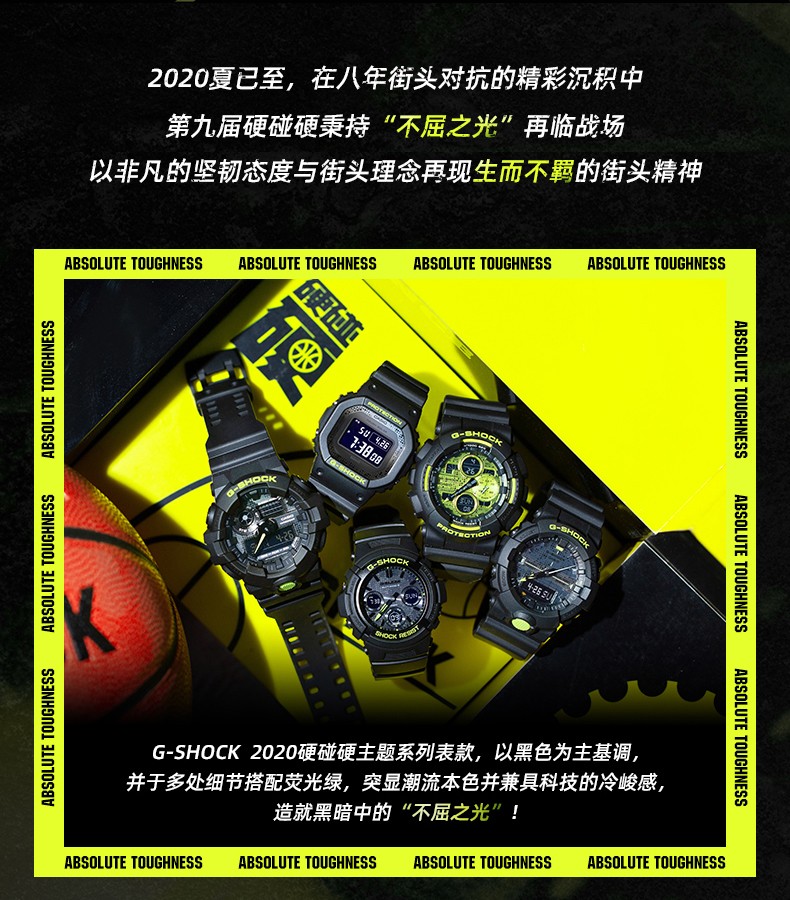 CASIO/卡西欧 G-SHOCK系列时尚防水男表GA-140DC-1APR