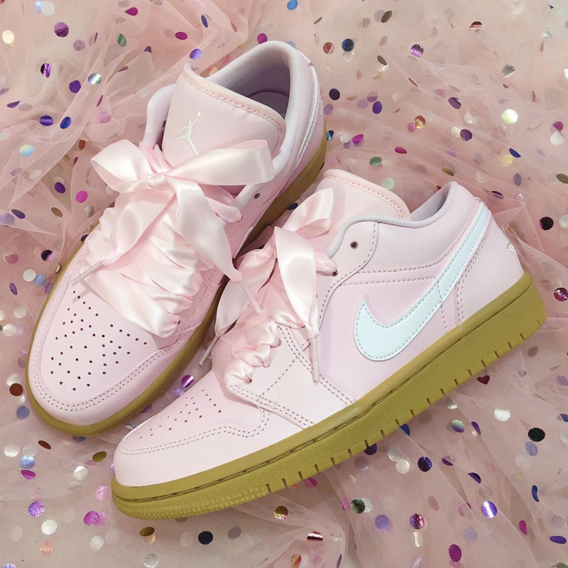 nike/耐克 air jordan 1 low 男女同款 aj1 粉棕 樱花粉 低帮篮球鞋