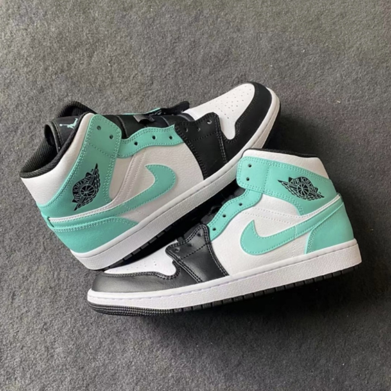 nike/耐克 air jordan 1 mid 男女同款 aj1 薄荷绿 蒂芙尼 情侣中帮