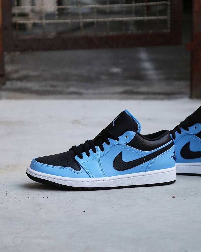 nike/耐克 air jordan 1 low 男女同款 aj1 黑蓝 大学蓝 小闪电 情侣