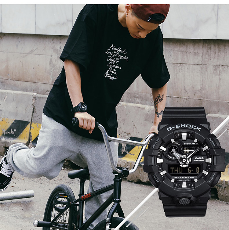 CASIO/卡西欧 G-SHOCK系列运动时尚防水男表GA-700-1BPR