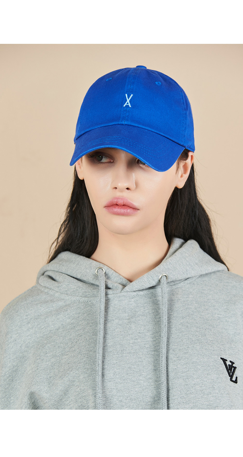 帽子】[21春夏]varzar/varzar fit chino系列韩版男女同款蓝色棒球帽