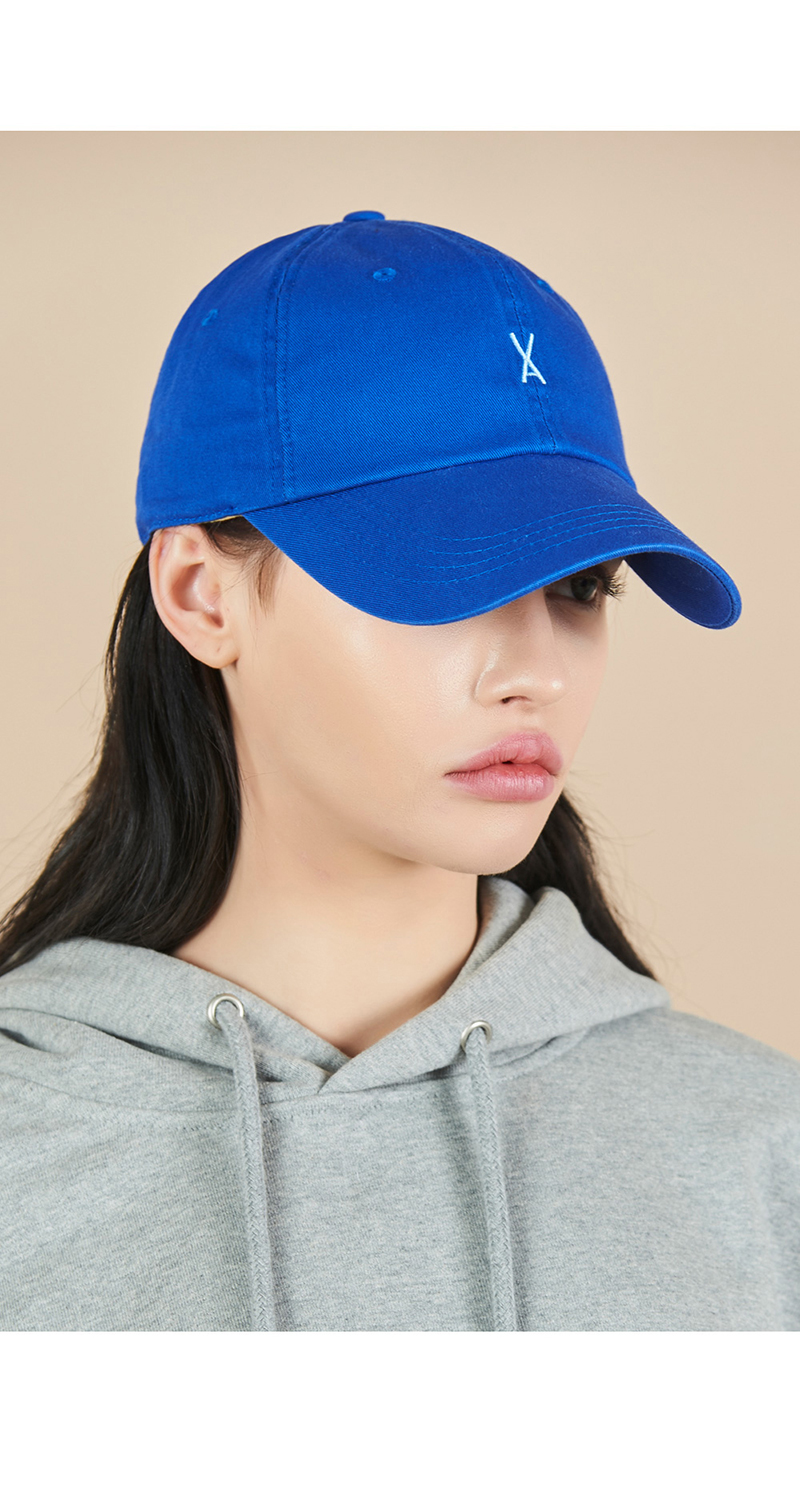 帽子】[21春夏]varzar/varzar fit chino系列韩版男女同款蓝色棒球帽