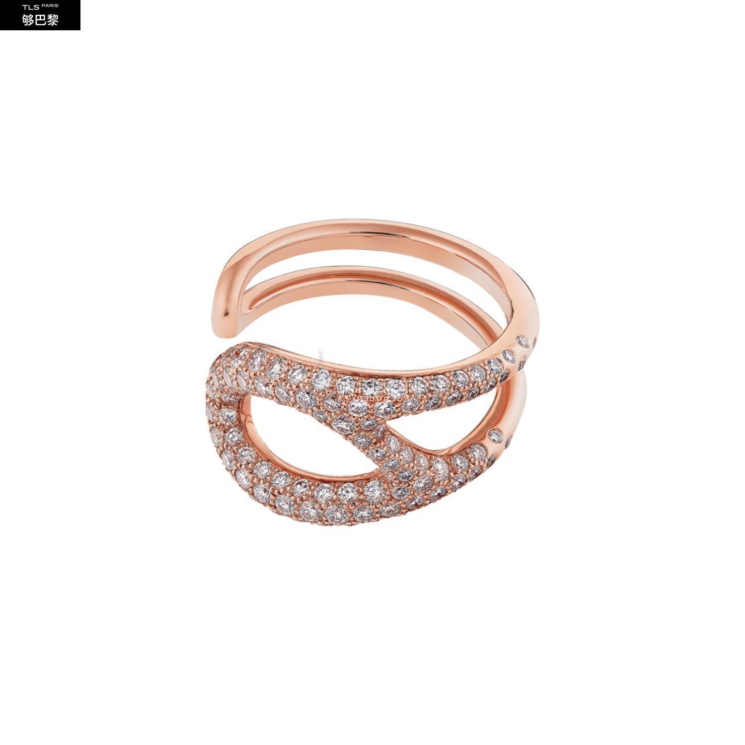 【包邮包税】 hermes爱马仕 21年春夏 女士 戒指 bague chaine d