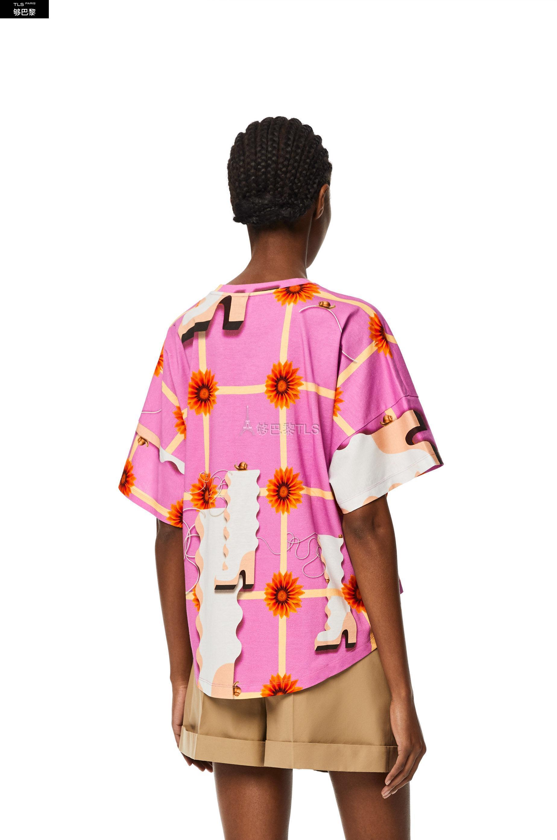 【包邮包税】 loewe罗意威 21年春夏 女士 短袖t恤 print kimono t