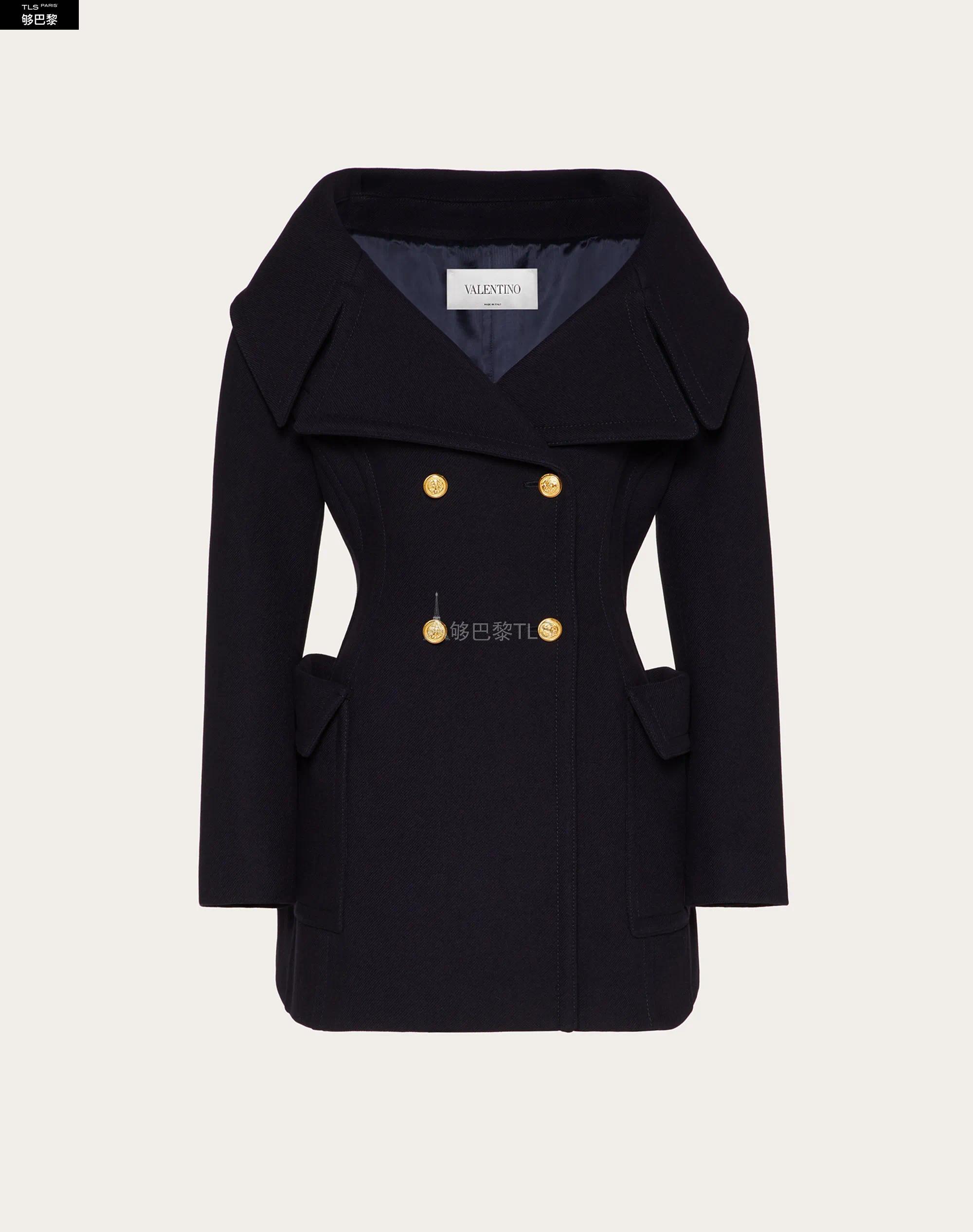 【包邮包税】 valentino华伦天奴 21年秋冬 女士 大衣 斜纹绒短大衣