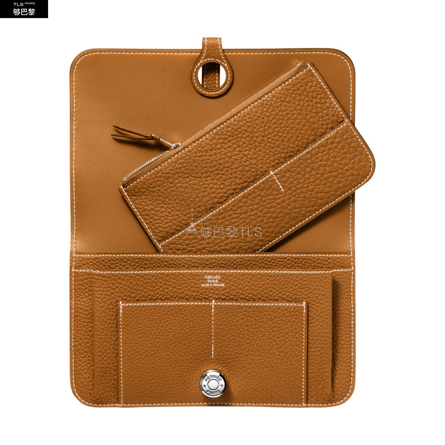 【包邮包税】 hermes爱马仕 21年春夏 男士 钱包 portefeuille dogon