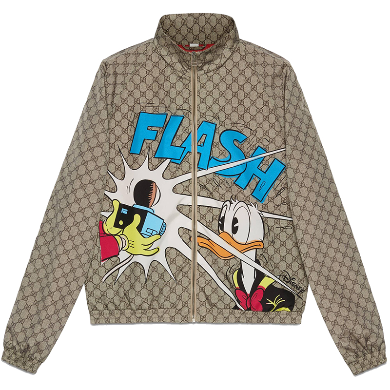 GUCCI/古驰 男士夹克 Disney x Gucci唐老鸭印花GG尼龙夹克 646442-ZAGCJ