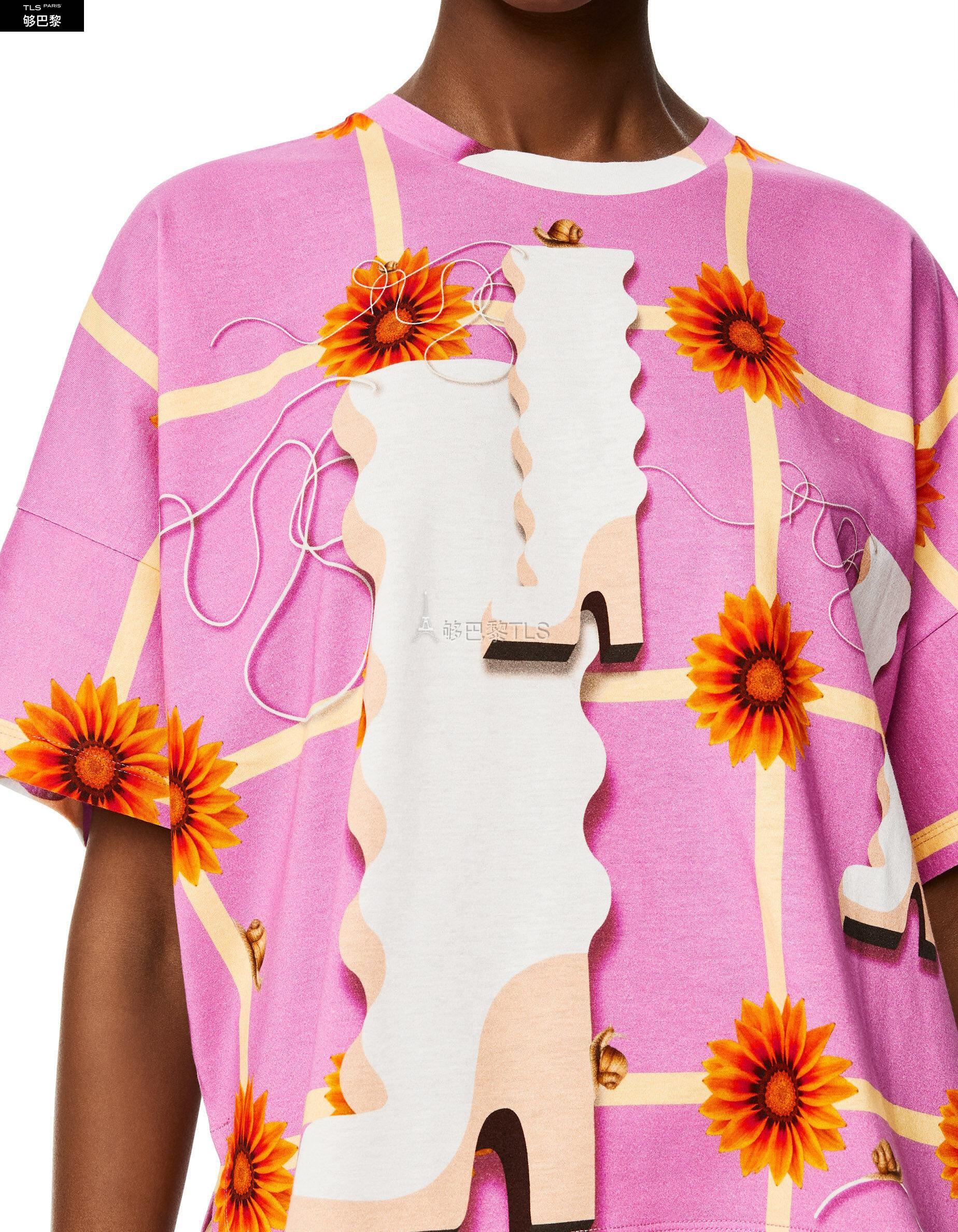 【包邮包税】 loewe罗意威 21年春夏 女士 短袖t恤 print kimono t