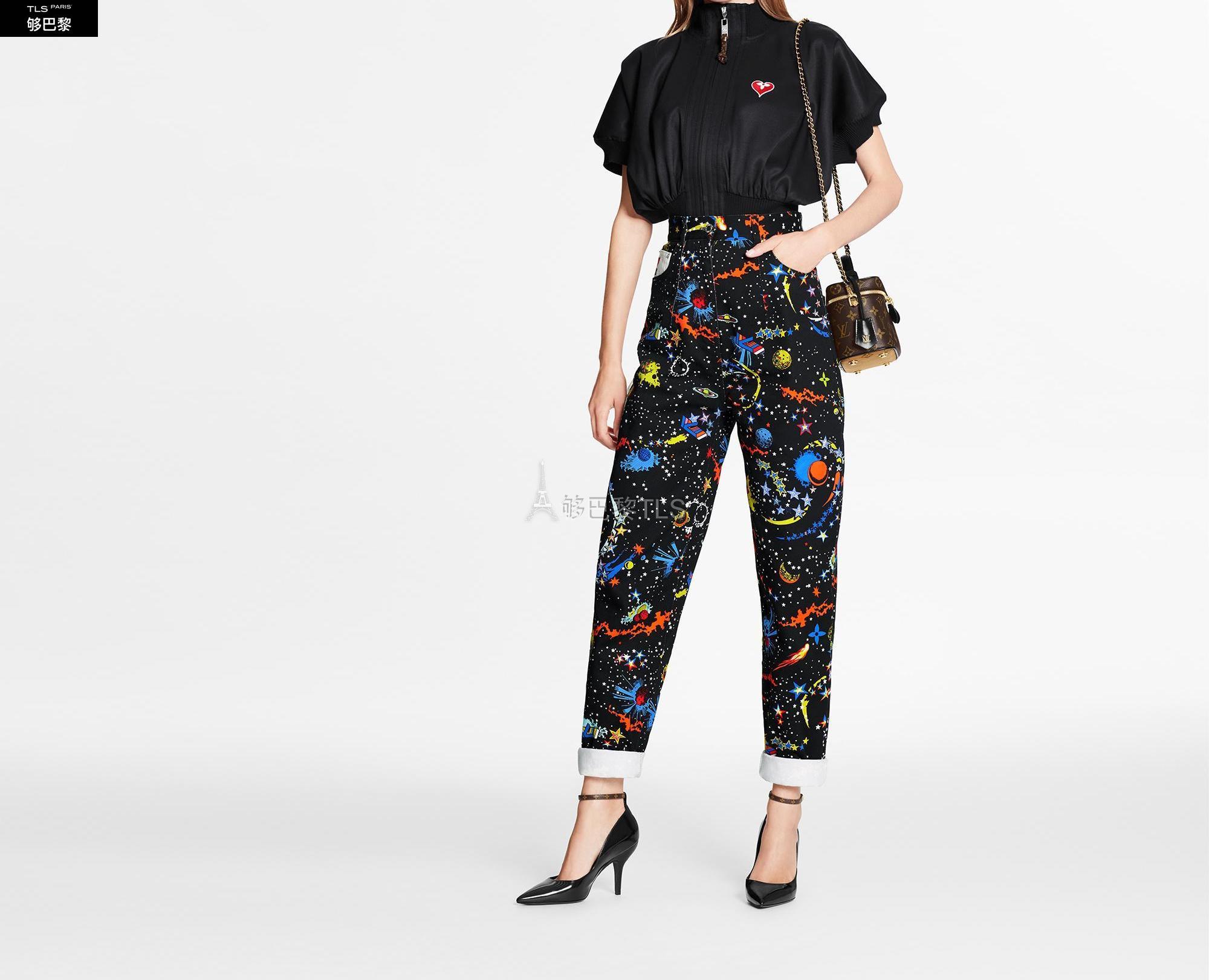 【包邮包税】 lv路易威登 21年春夏 女士 休闲裤 印花萝卜裤 1a8lyv 1