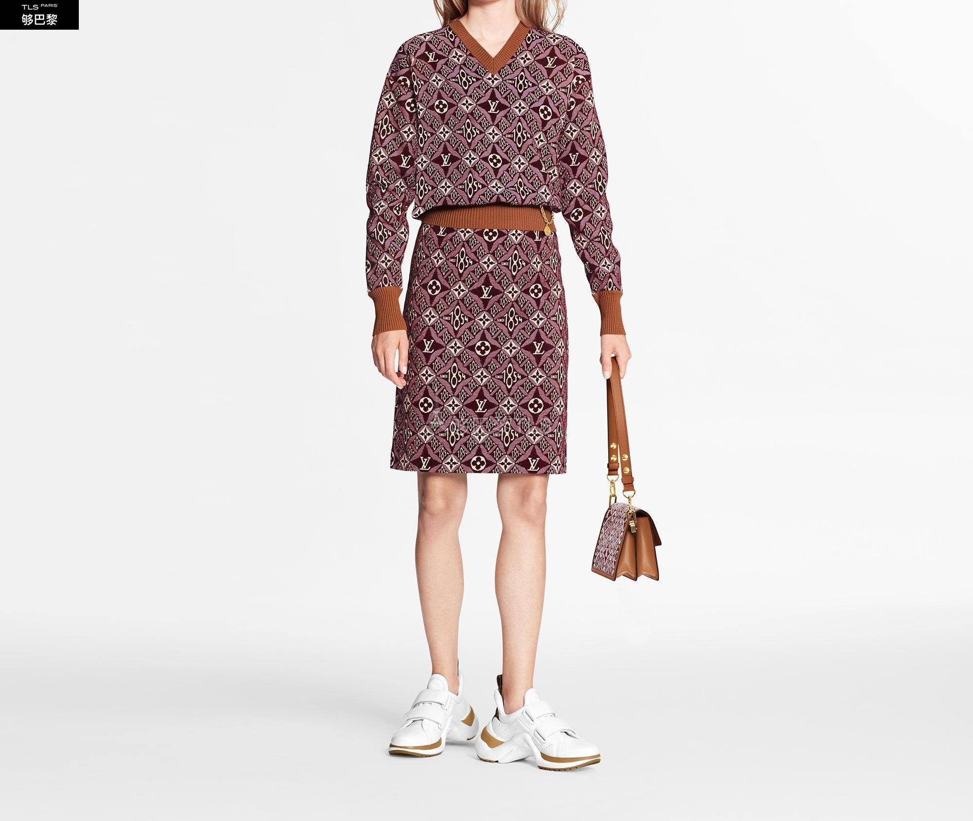 【包邮包税】 lv路易威登 21年秋冬 女士 半身裙 mini jupe en laine