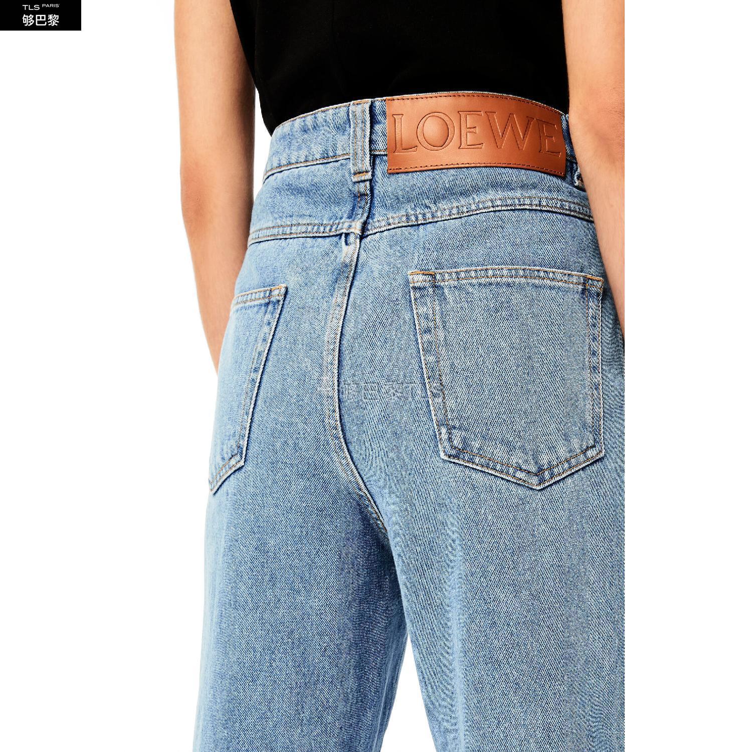 【包邮包税】 loewe罗意威 21年春夏 女士 牛仔裤 fisherman stone