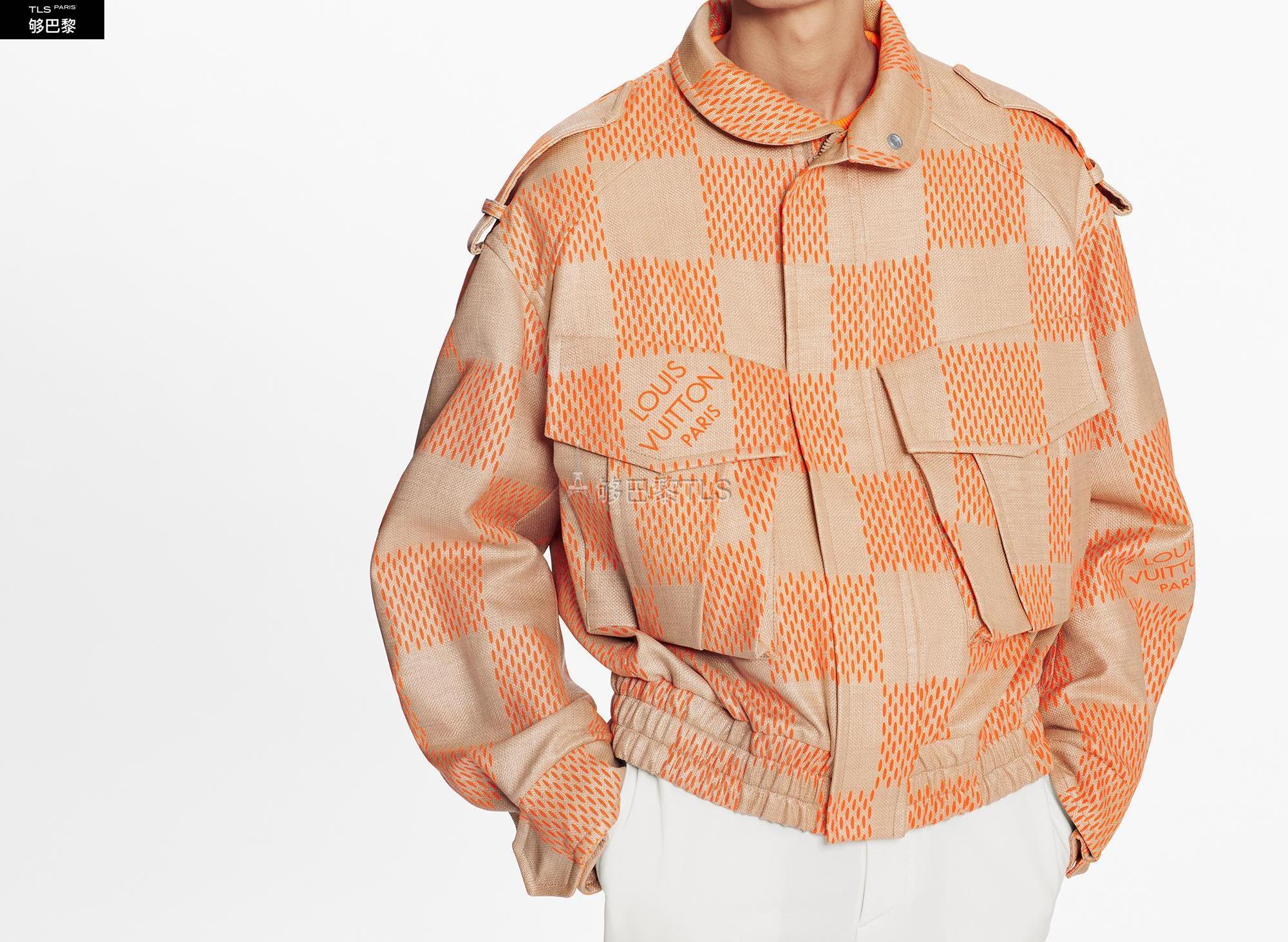 【包邮包税】 lv路易威登 21年秋冬 男士 夹克 bomber damier raphia
