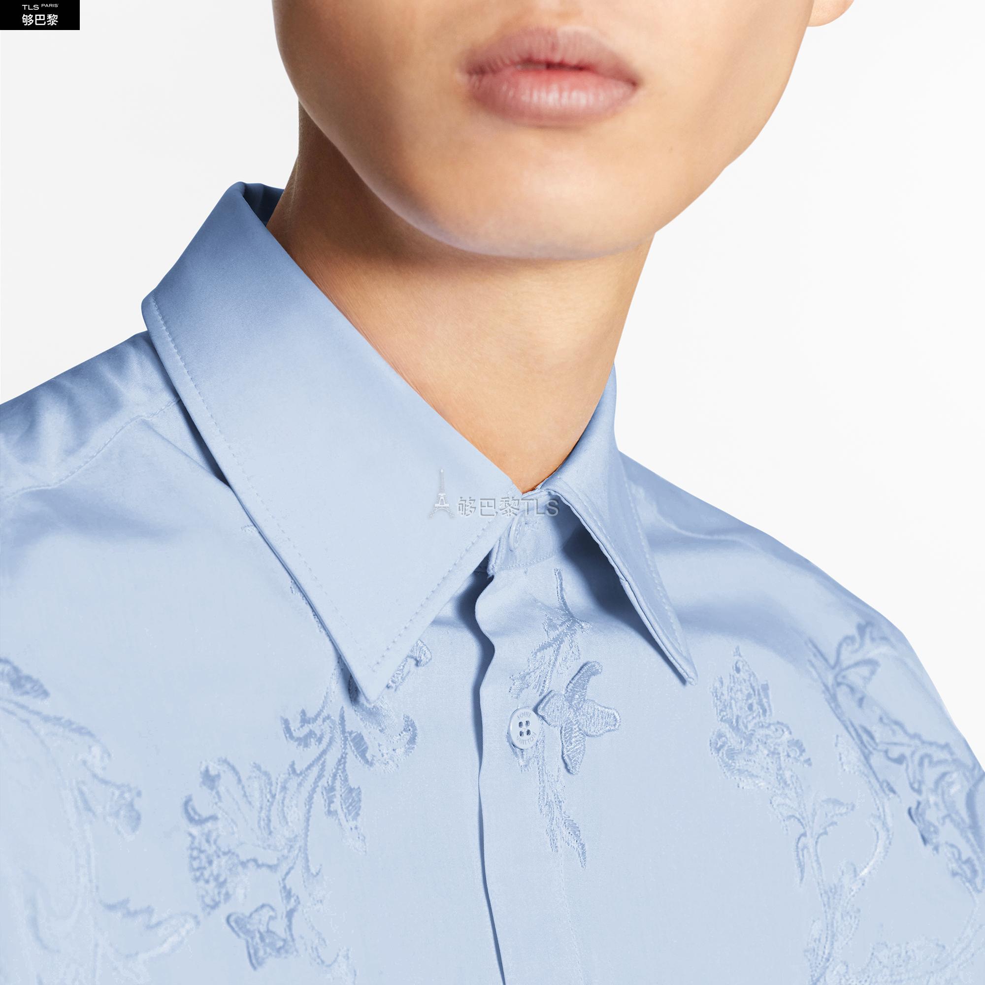 【包邮包税】 lv路易威登 21年春夏 男士 长袖衬衫 花卉刺绣修身衬衫