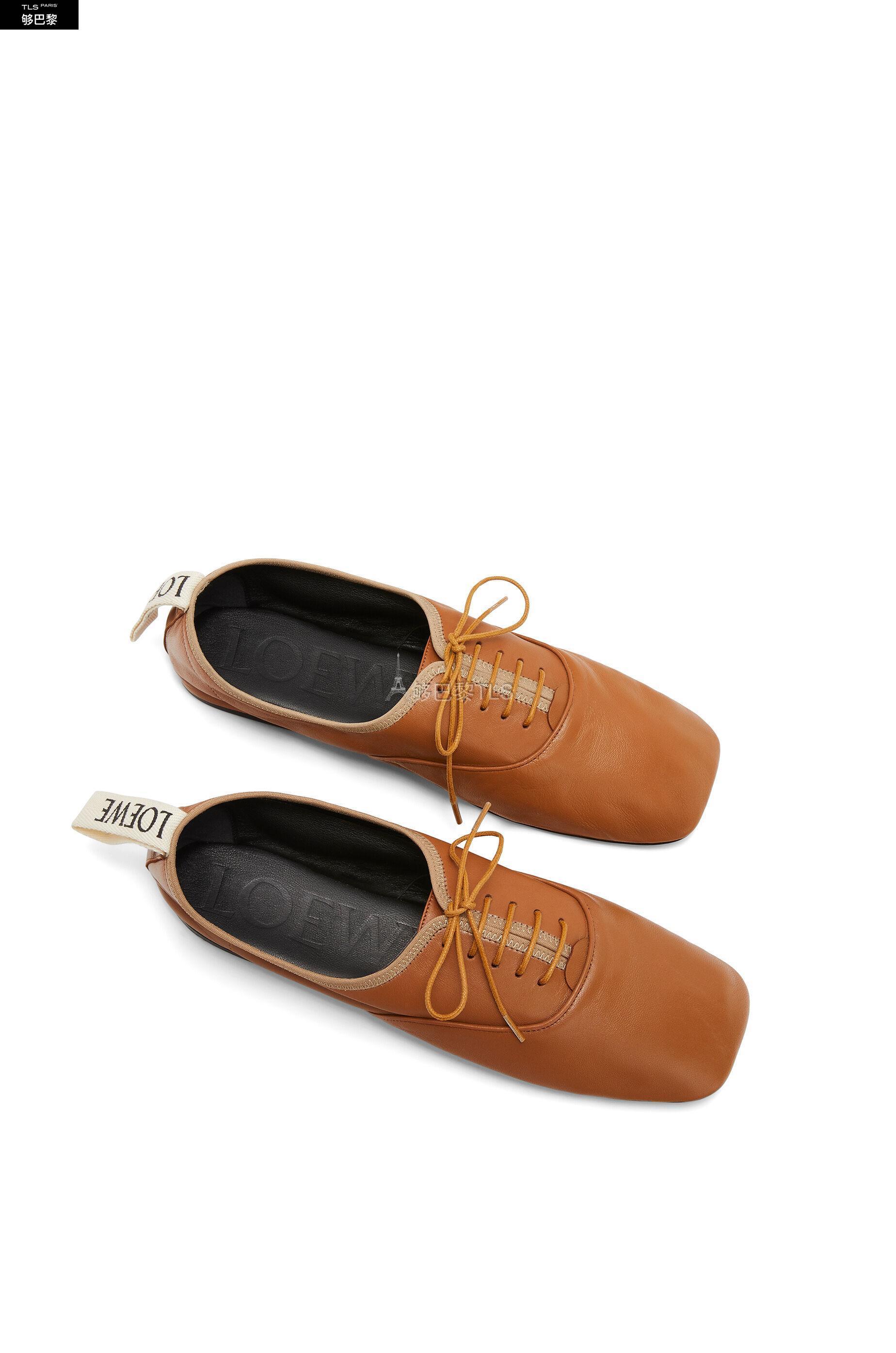 【包邮包税】 loewe罗意威 21年秋冬 女士 平底鞋 羊皮革软德比鞋 l8