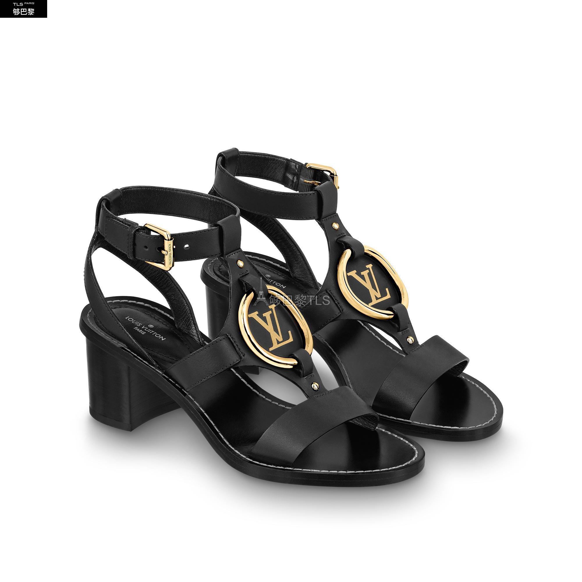 【包邮包税】 lv路易威登 21年春夏 女士 中跟凉鞋 sandale faro 1a8