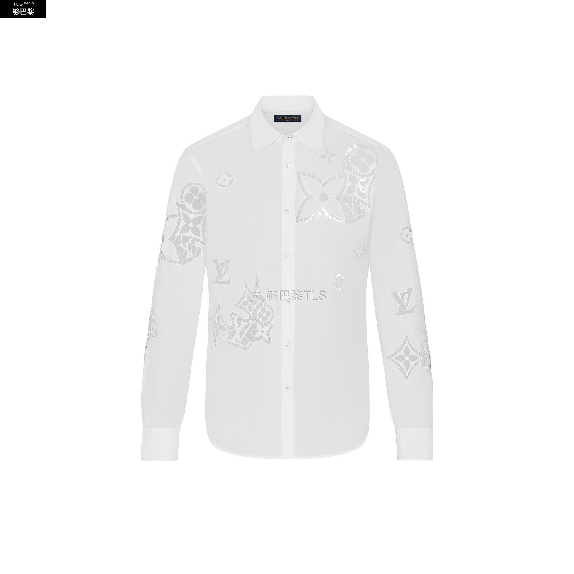 【包邮包税】 lv路易威登 21年春夏 男士 长袖衬衫 花卉英格兰刺绣