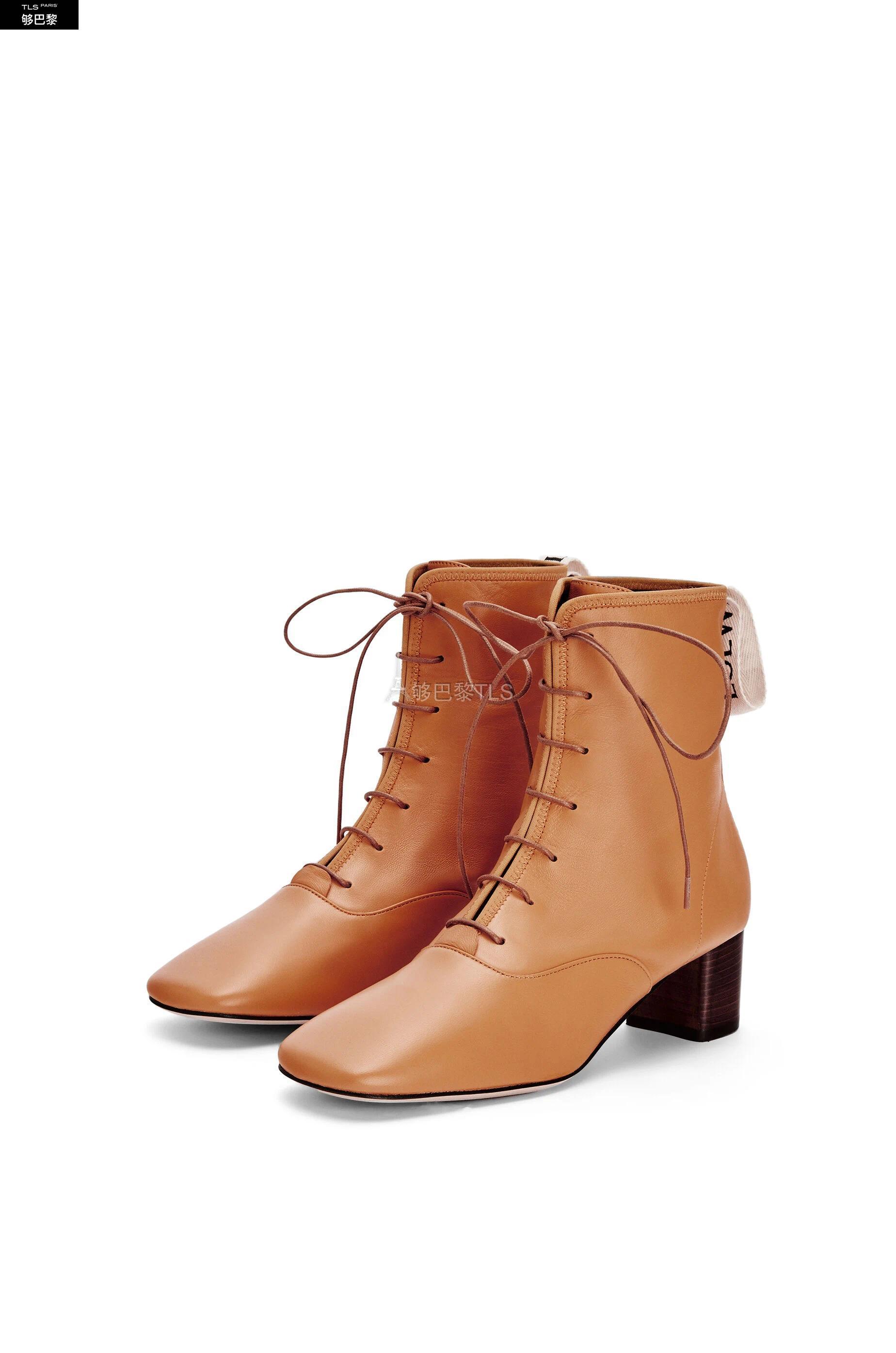 【包邮包税】 loewe罗意威 21年春夏 女士 低跟鞋 小羊皮软靴 50 l