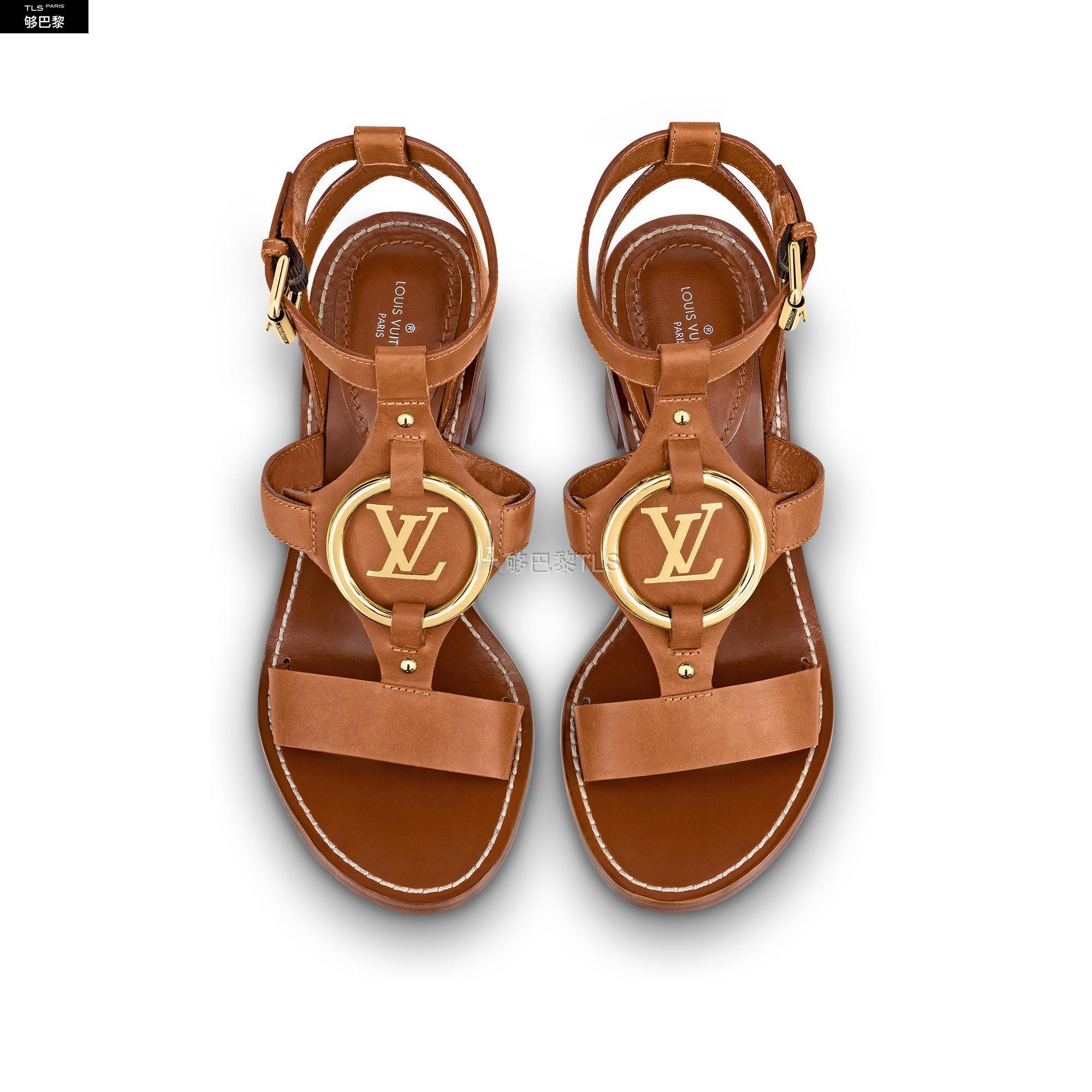 【包邮包税】 lv路易威登 21年秋冬 女士 中跟凉鞋 faro 凉鞋 1a8n6d