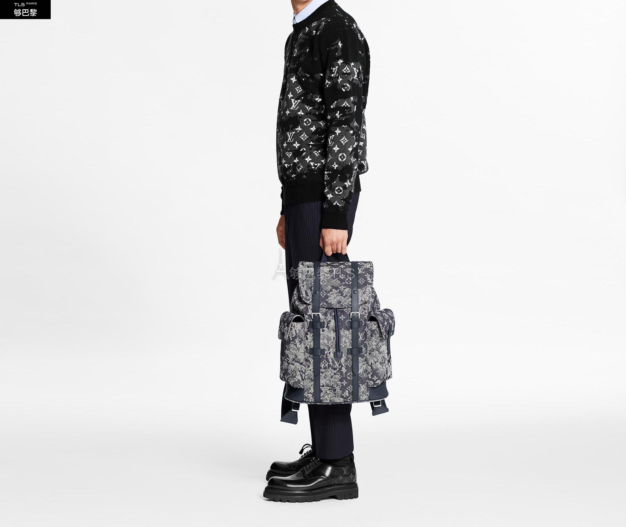 【包邮包税】 lv路易威登 21年春夏 男士 针织衫 monogram 做旧效果