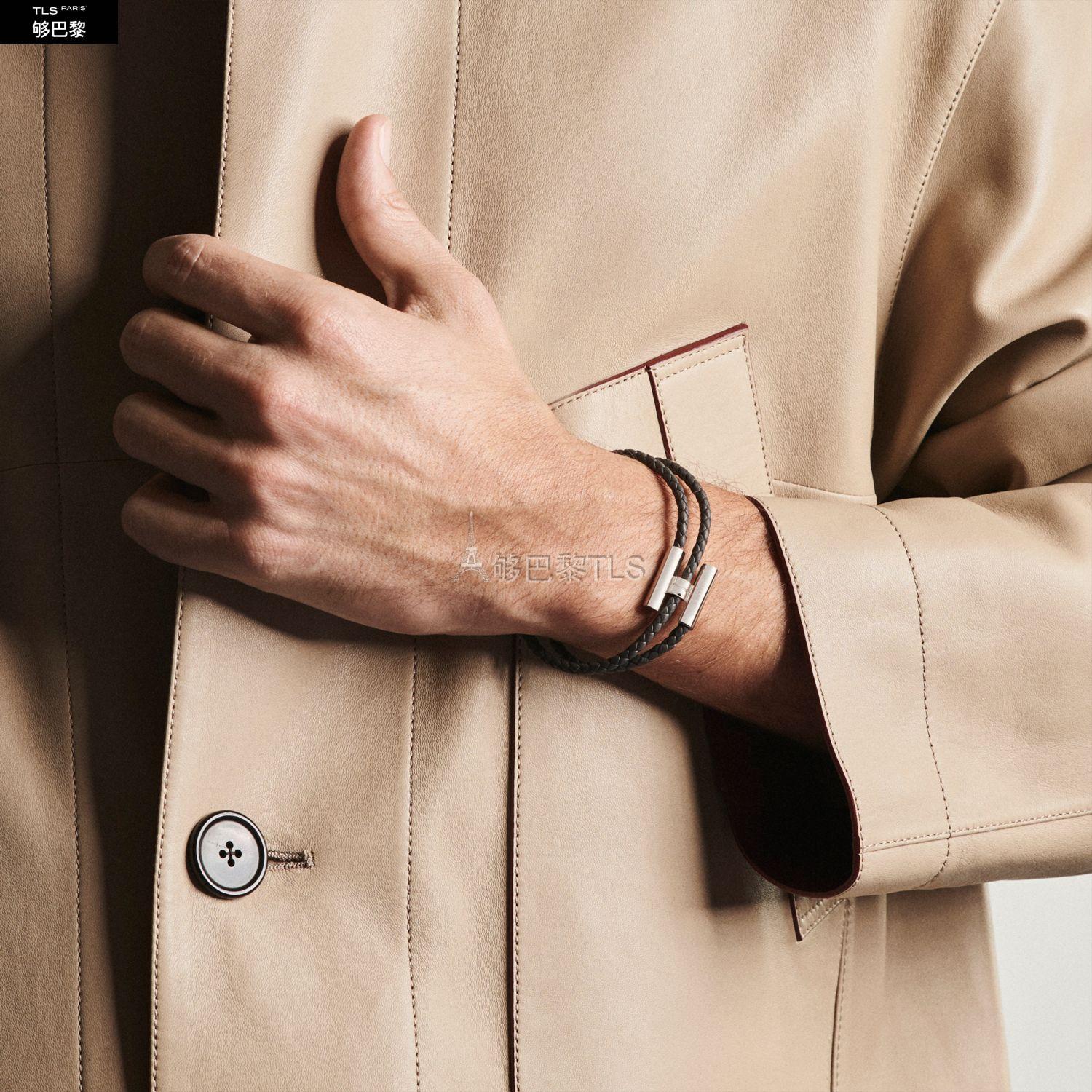【包邮包税 hermes爱马仕 21年春夏 男士 手链 bracelet tournis