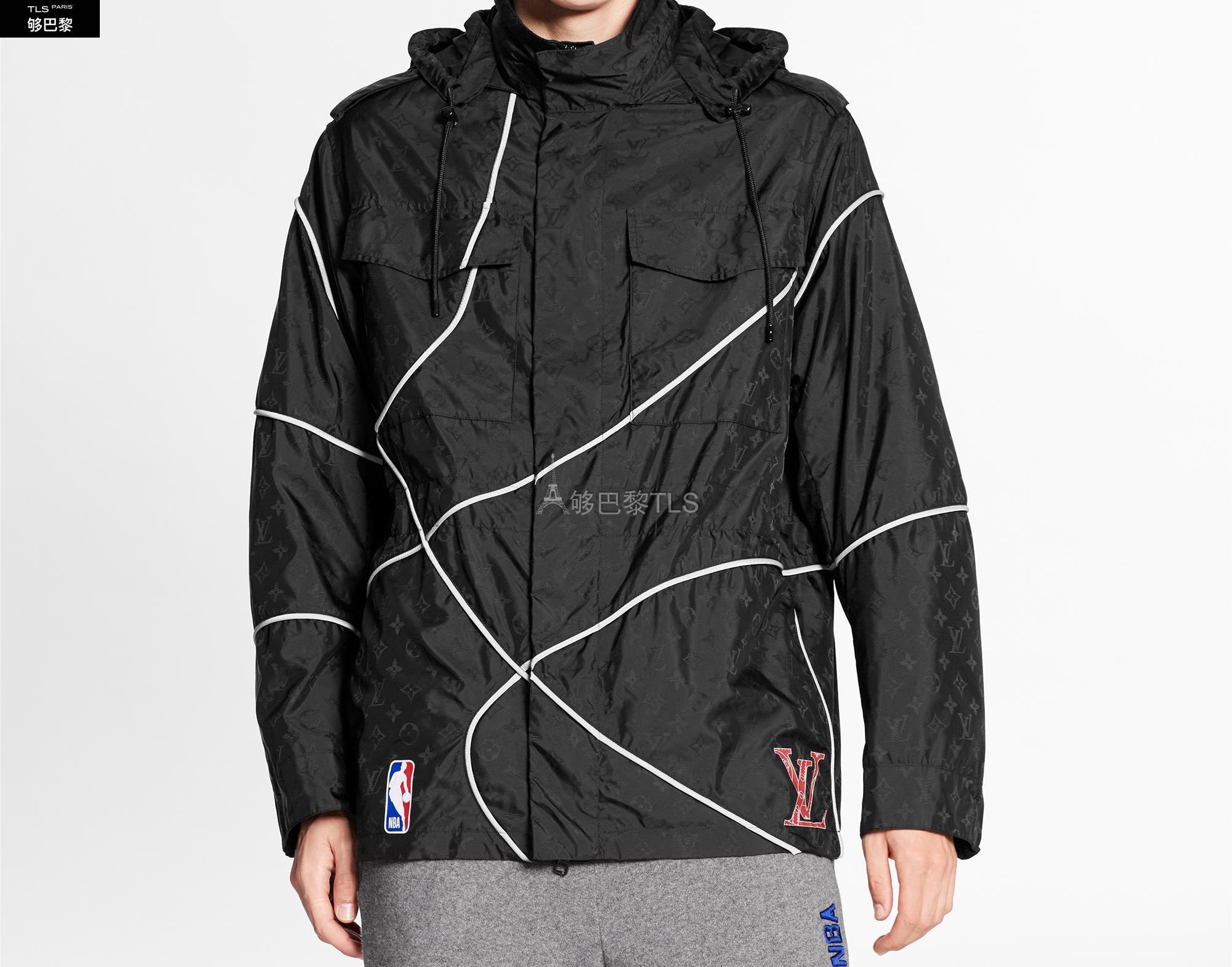 lv路易威登 21年秋冬 男士 大衣 parka a logos lv x nba 1a8hw9 1a8