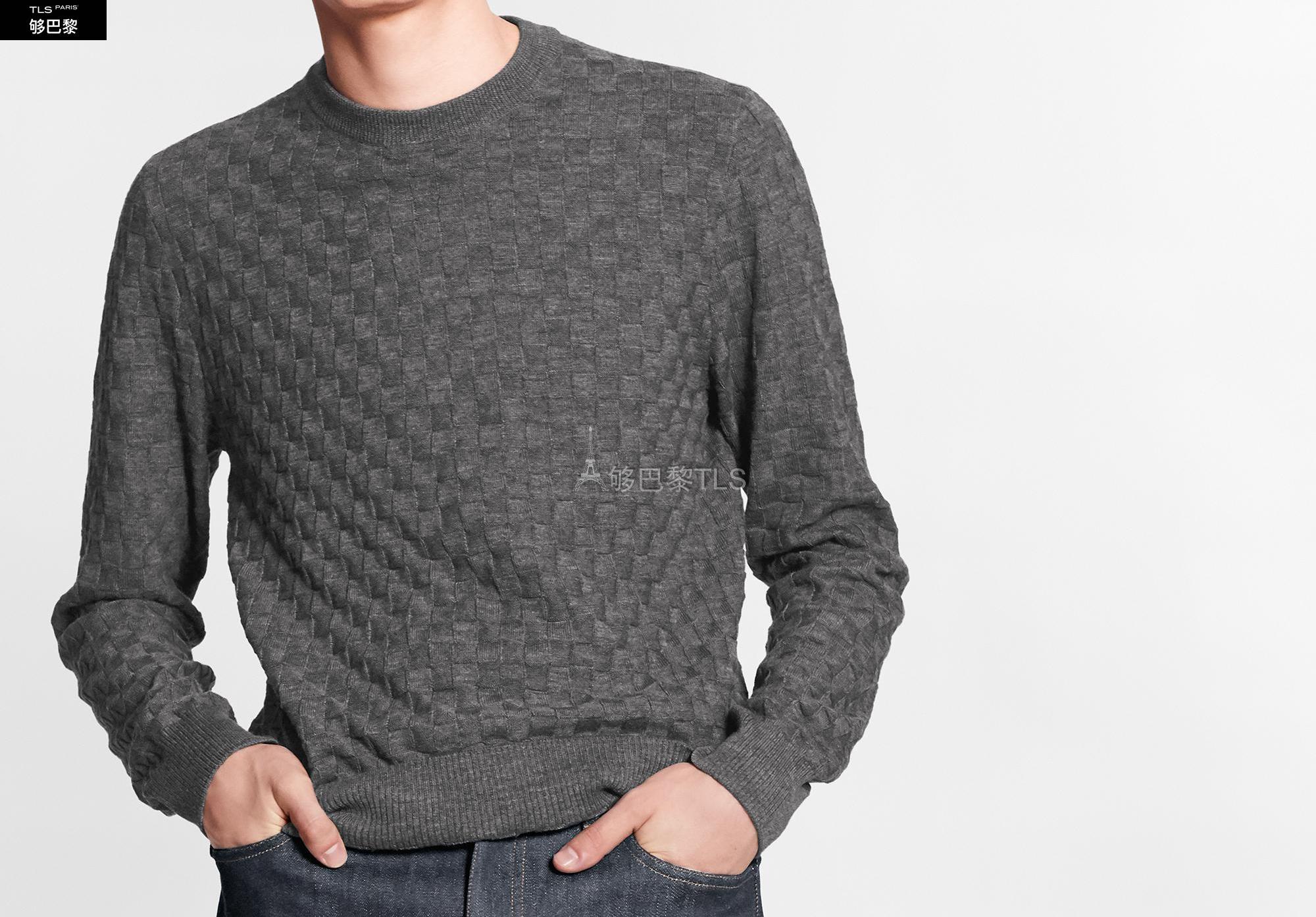 【包邮包税】 lv路易威登 21年秋冬 男士 针织衫 damier 圆领毛衣 1