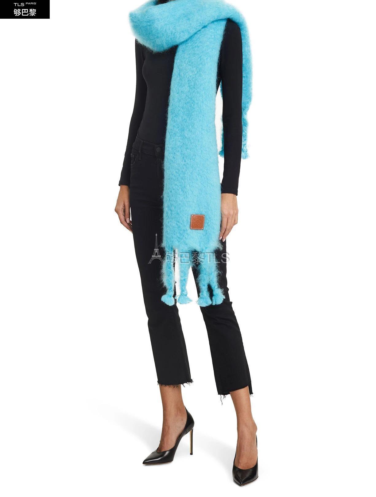 【包邮包税】 loewe罗意威 21年春夏 女士 围巾 流苏围巾 loex55a2