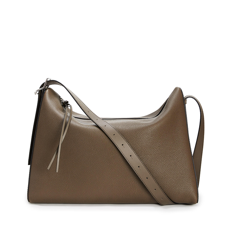 【包税】loewe/罗意威 berlingo系列 男士大号卡其棕色粒面小牛皮拉链