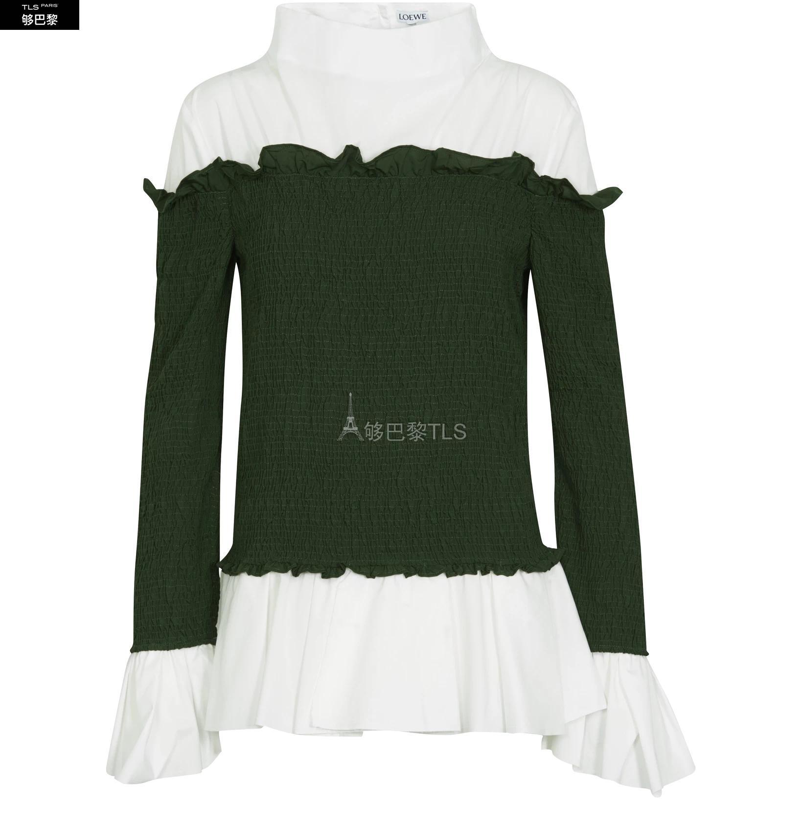 【包邮包税】 loewe罗意威 21年春夏 女士 长袖衬衫 宽松衬衫上衣
