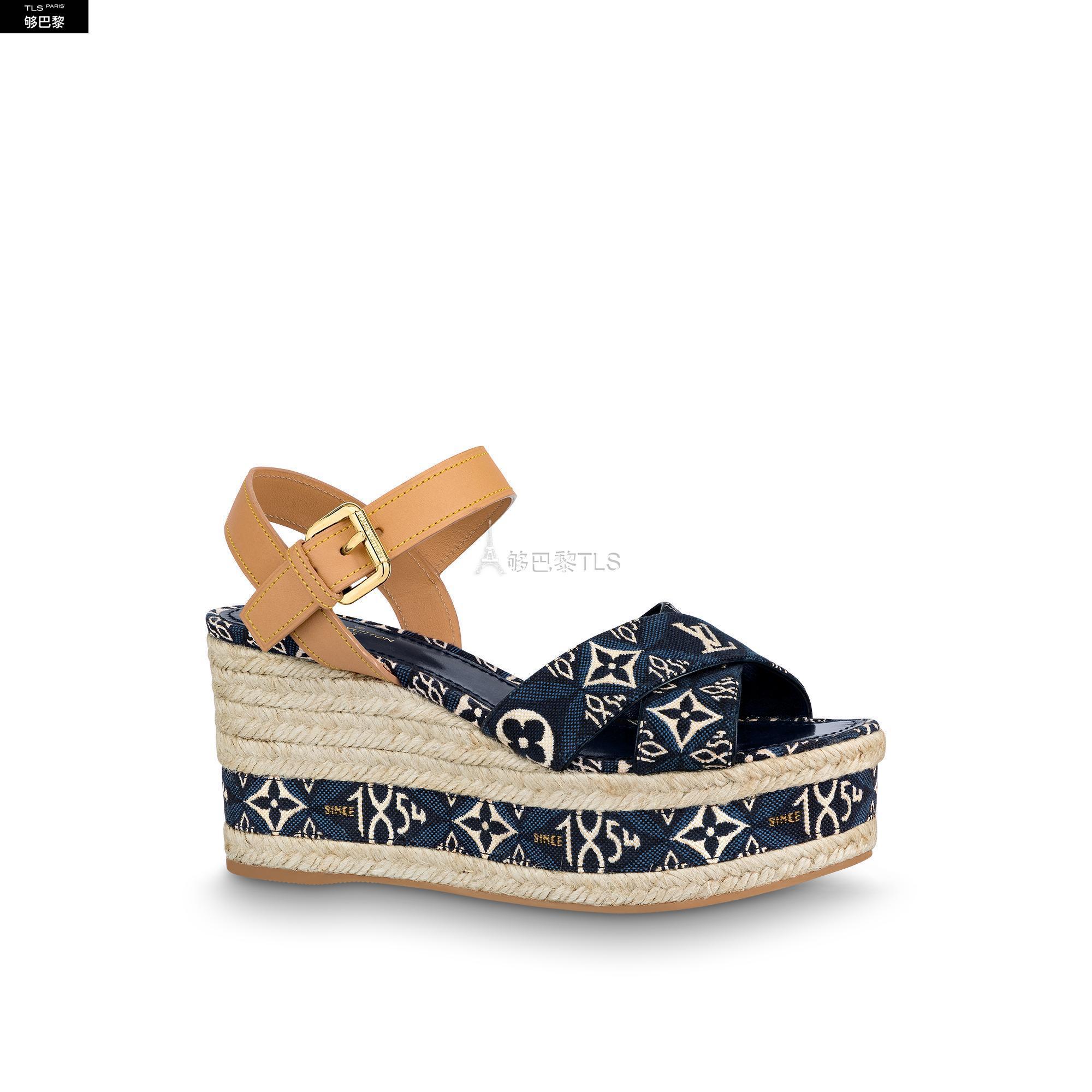 【包邮包税】 lv路易威登 女士 厚底凉鞋 sandale compensee boundary