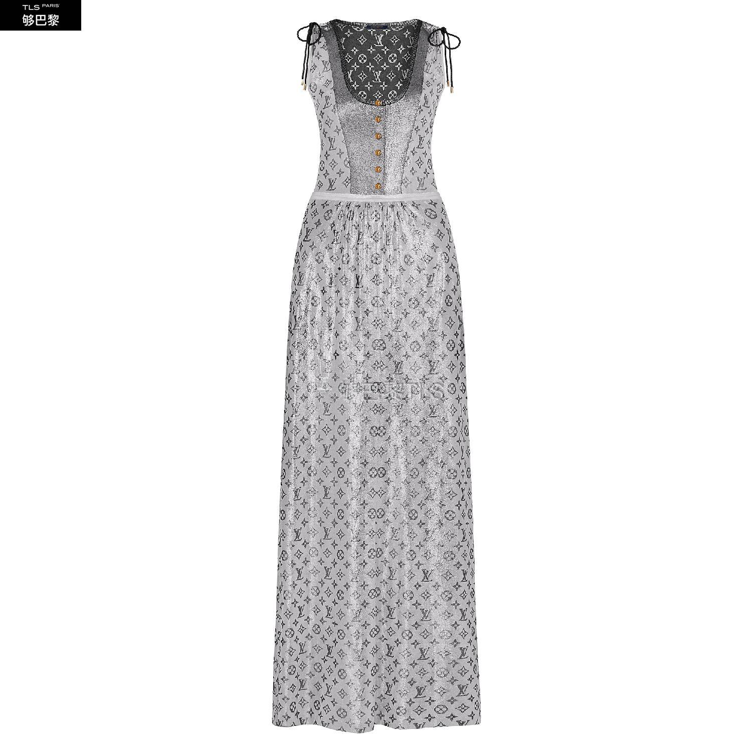 【包邮包税】 lv路易威登 21年春夏 女士 连衣裙 shiny monogram 及地