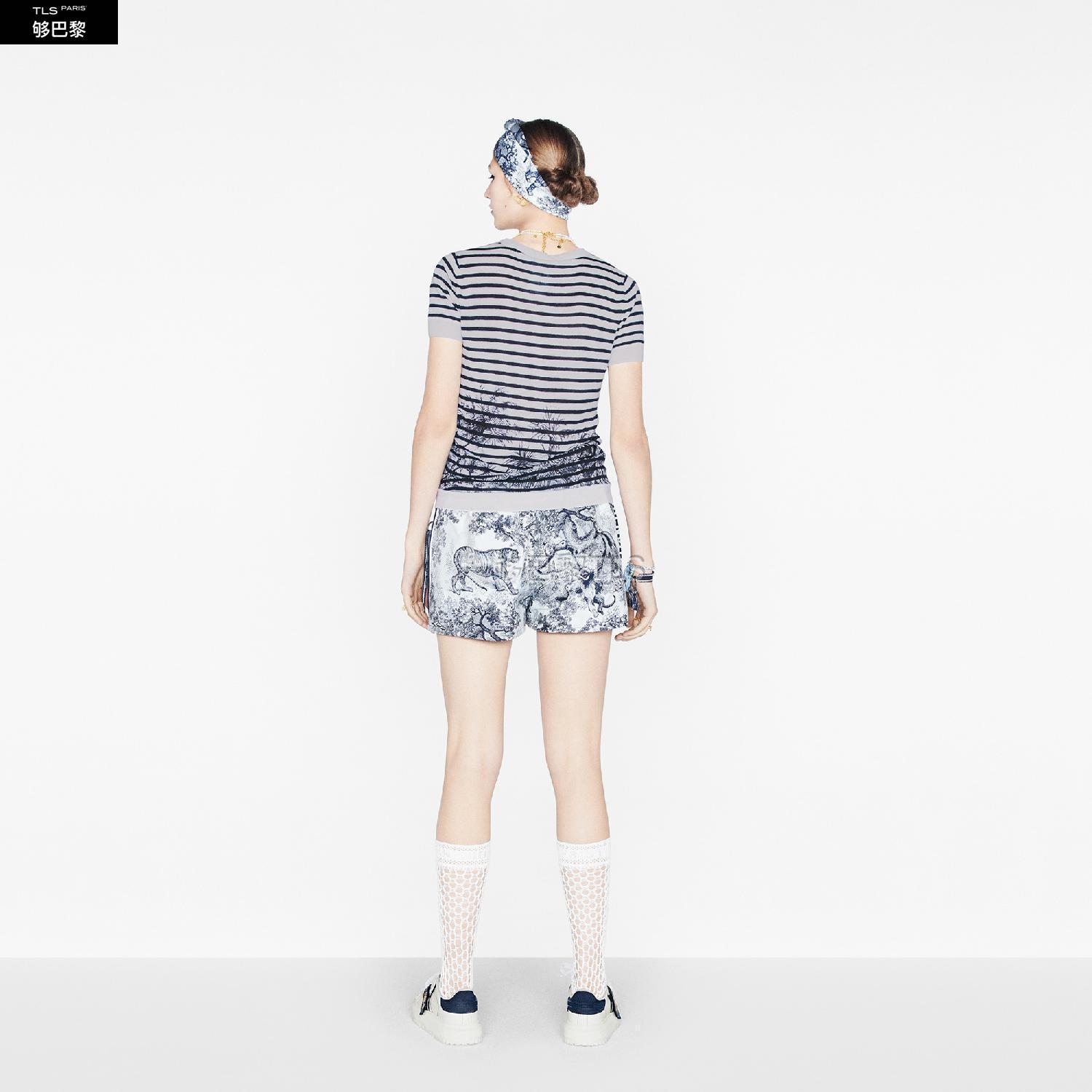 【包邮包税】 dior迪奥 21年秋冬 女士 短袖t恤 dior chez moi 水手风