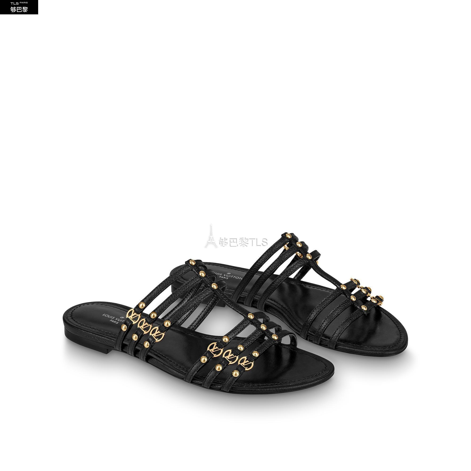 【包邮包税】 lv路易威登 21年秋冬 女士 拖鞋 mule plate roma 1a86