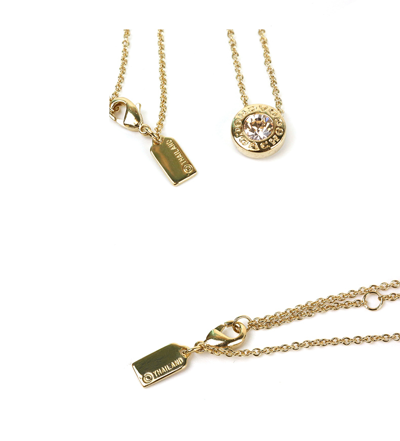 【包税】coach 蔻驰 女士时尚爆款圆形镶钻项链