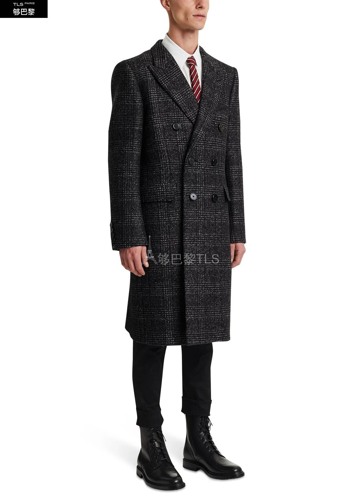 【包邮包税】 celine赛琳思琳 21年春夏 男士 大衣 威尔士格纹长大衣