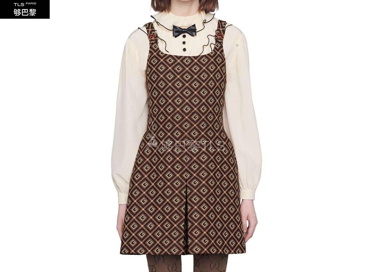 【包邮包税】 gucci古驰 21年春夏 女士 gg棋盘格连体短裤 627462 zad