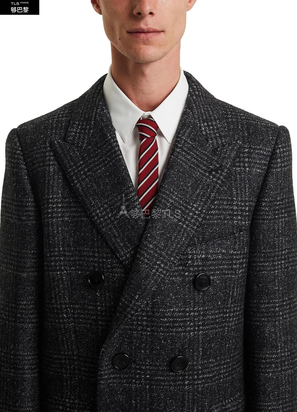 【包邮包税】 celine赛琳思琳 21年春夏 男士 大衣 威尔士格纹长大衣