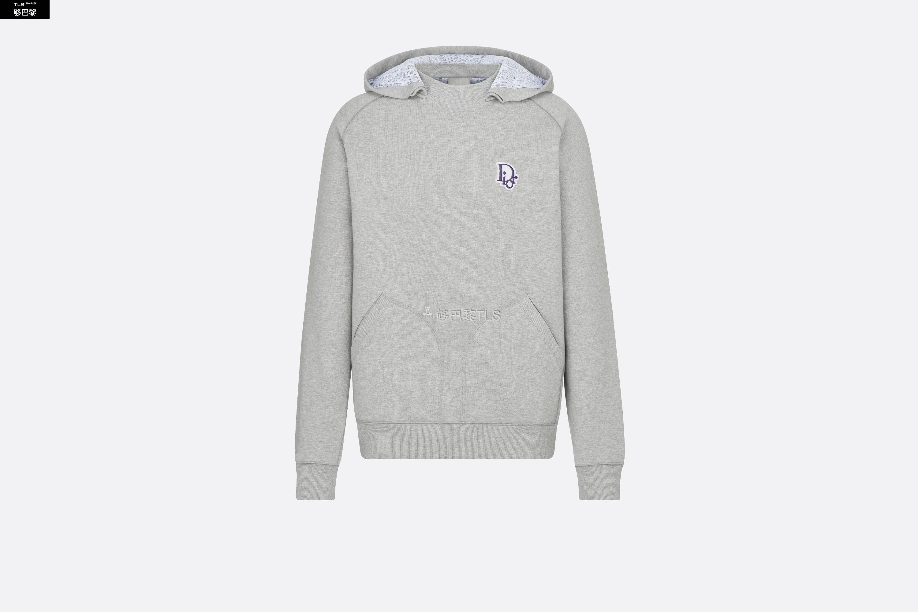 【包邮包税】 dior迪奥 21年秋冬 男士 卫衣 超大版型连帽运动衫-灰色
