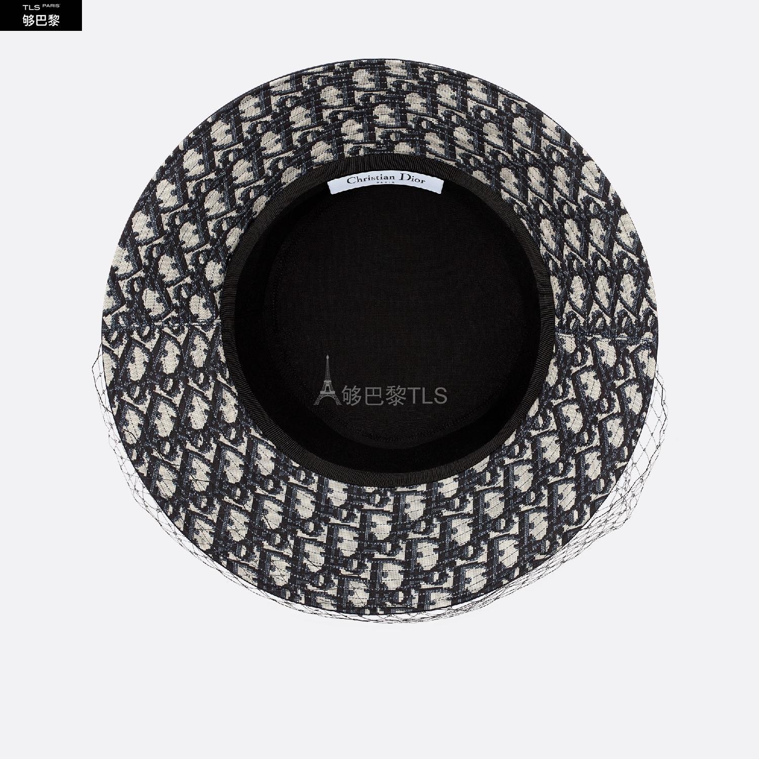 【包邮包税】 dior迪奥 21年秋冬 女士 帽子 窄檐桶帽-蓝色棉质