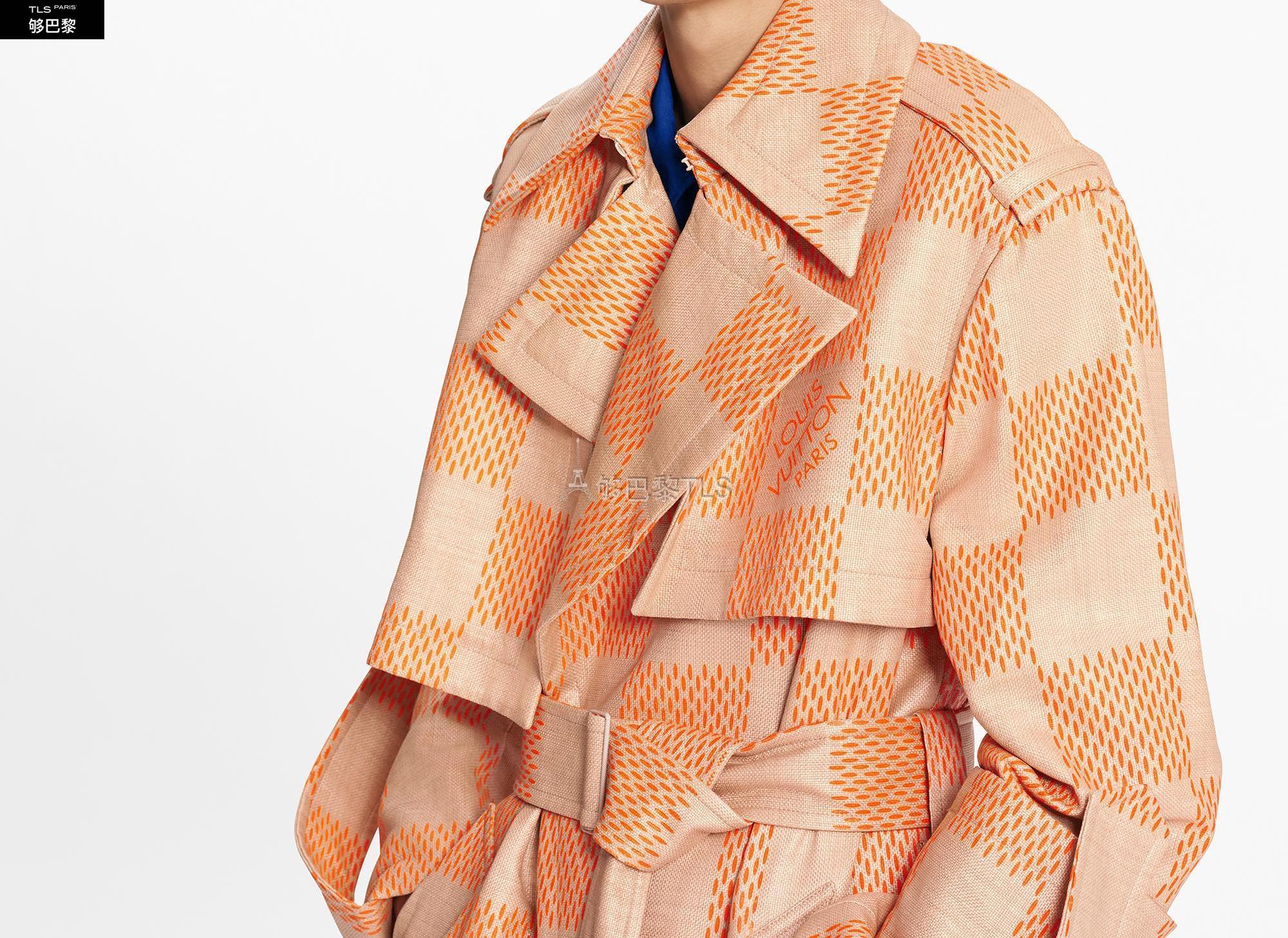 【包邮包税】 lv路易威登 21年秋冬 男士 风衣 酒椰纤维风衣 1a8p6c