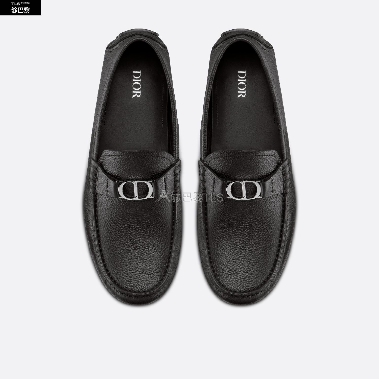 【包邮包税】 dior迪奥 21年秋冬 男士 商务休闲鞋 乐福鞋-黑色粒面牛