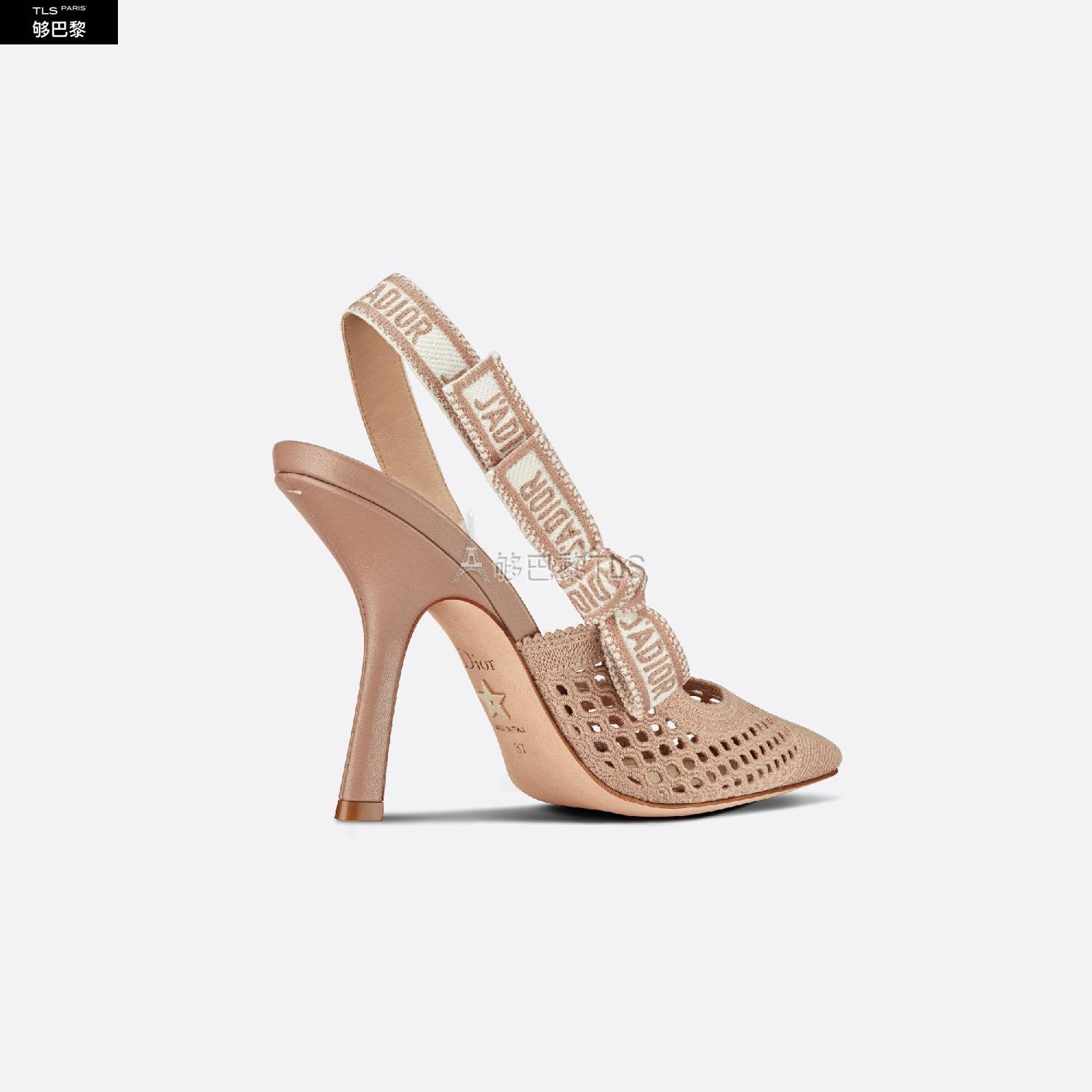 dior迪奥 21年秋冬 女士 高跟鞋 露跟高跟鞋-裸色镂空效果刺绣 kcp883